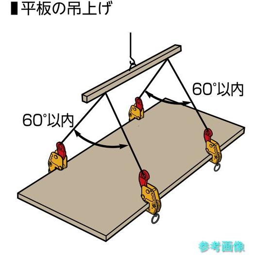 スーパー GVC0.5RRF 縦・横兼用吊りクランプ 基本使用荷重(縦・横):0.5t(RFIDチップ搭載/S・M・A・Я・T管理アプリ対応)の画像