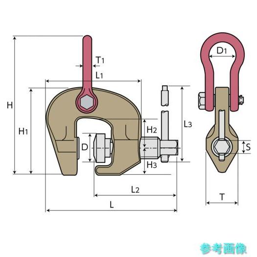 スーパー SCC1.5RF ねじ式クランプ スクリューカムクランプ(万能型) 基本使用荷重1.5t(RFIDチップ搭載/S・M・A・Я・T管理アプリ対の画像