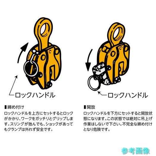 スーパー SVC1ENRF タテ吊クランプ 自在型ロックハンドル式 細目仕様 基本使用荷重1t(RFIDチップ搭載/S・M・A・Я・T管理アプリ対応)_6