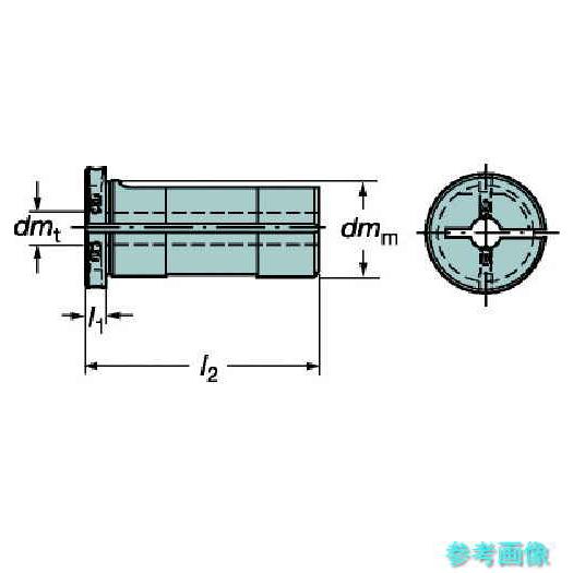 SANDVIK 132L-1605050-B 丸シャンクバイト用イージーフィックススリーブ(480) 【1個】_2