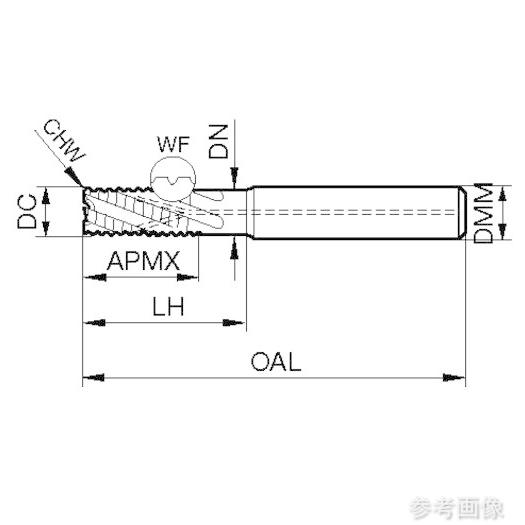 (GUHRING) 6464 10.000 アルミ用3枚刃高能率ラフィングエンドミル レギュラー Carbo+コート 10mm_1