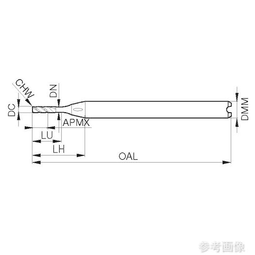 (GUHRING) 6829 2.202 高精度小径エンドミル ロングネック Perroxコート 2.2mm Micro Mill μ55U_1
