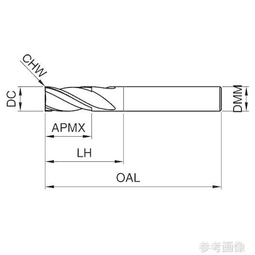 (GUHRING) 3560 11.700 3枚刃エンドミル レギュラ FIREコート 11.7mm_1