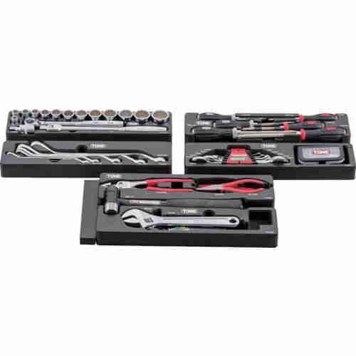 TONE TSST430BK 整備用工具セット ツールセット (ブラック仕様) 間口433×奥行220×高さ240mm_5