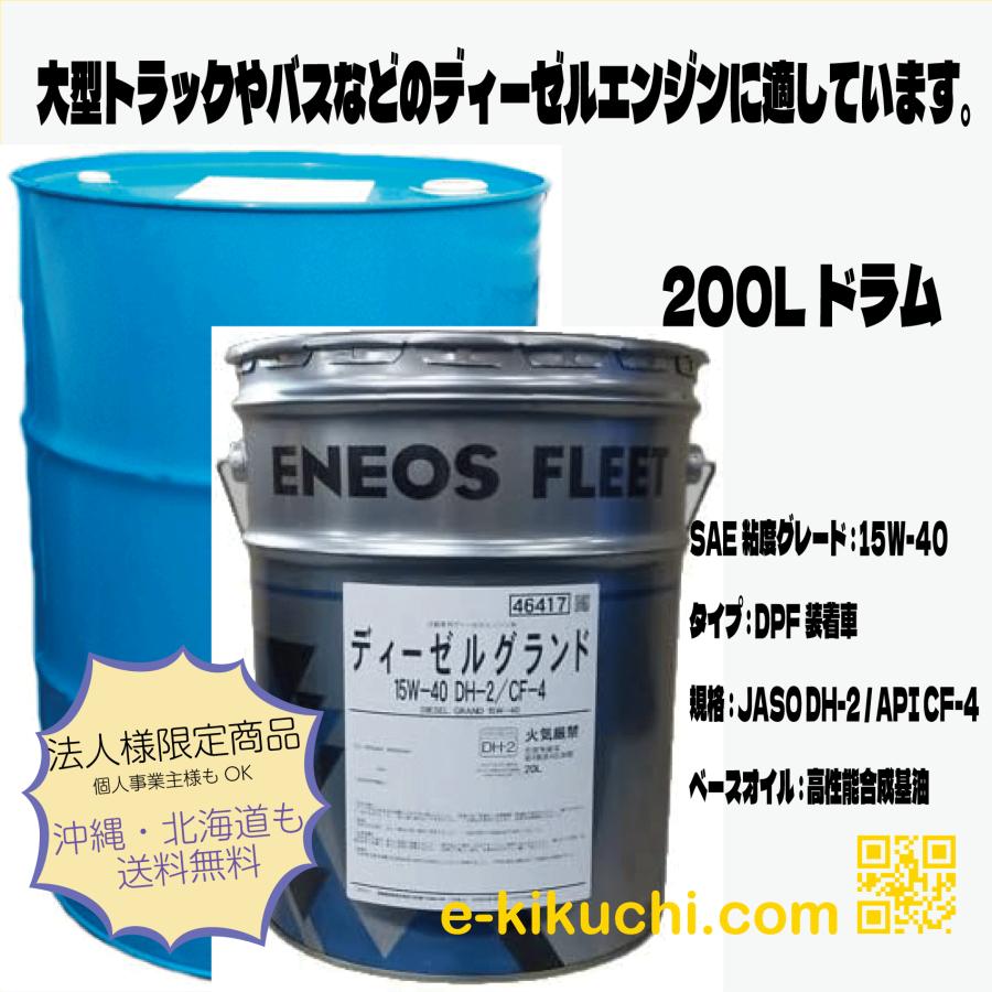 ENEOS エンジンオイルDH2/CF4 15w40