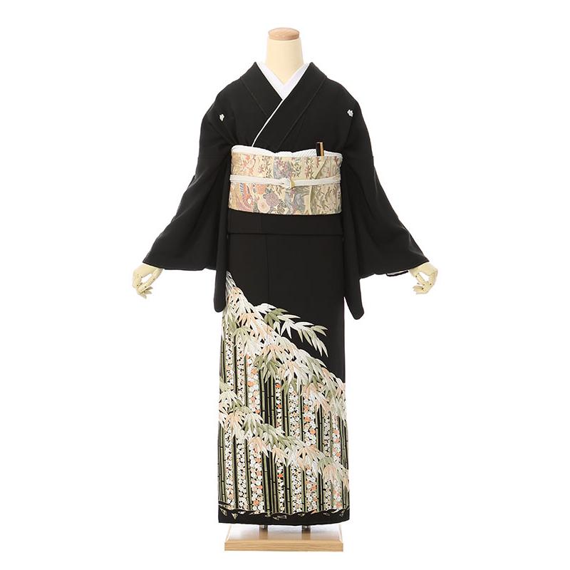 黒留袖|Mサイズ|155〜163cm|7〜13号|正絹|黒留袖フルセット| 黒留袖 YP