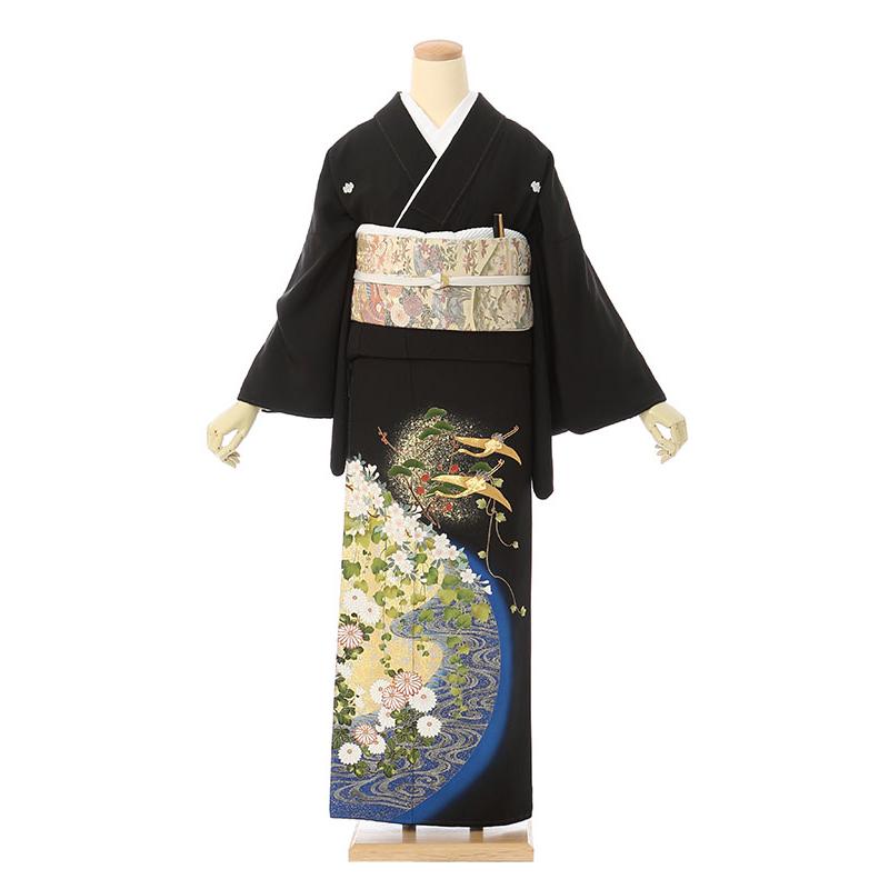 黒留袖　フルセット　7点セット 黒留袖|Mサイズ|155〜160cm|7〜13号|正絹|黒留袖フルセット| 黒留袖 MP