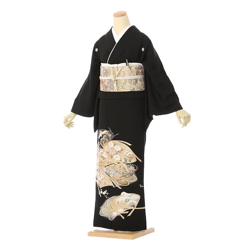 黒留袖|Mサイズ|155〜161cm|7〜13号|正絹|黒留袖フルセット| 黒留袖