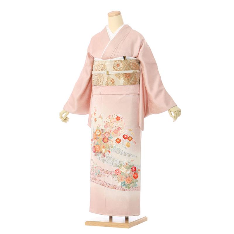 色留袖 銀座【B-3935】染三ッ紋 色留袖 黄色系 華文や花唐草（反端付・落款入