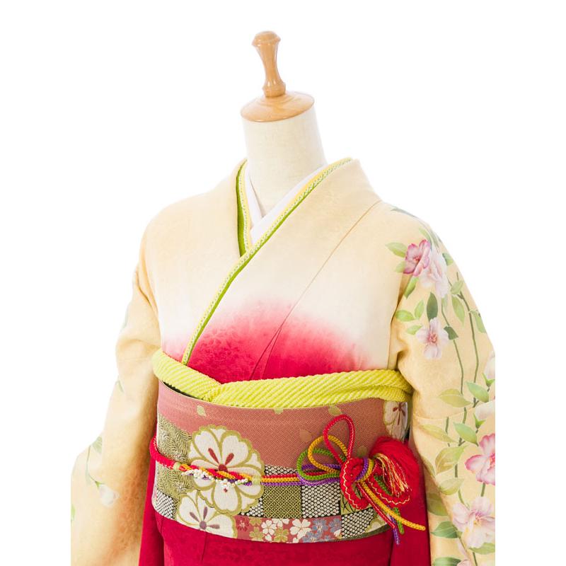 2〜12月】正絹振袖|着物レンタル|160〜172cm|振袖フルセット(赤系