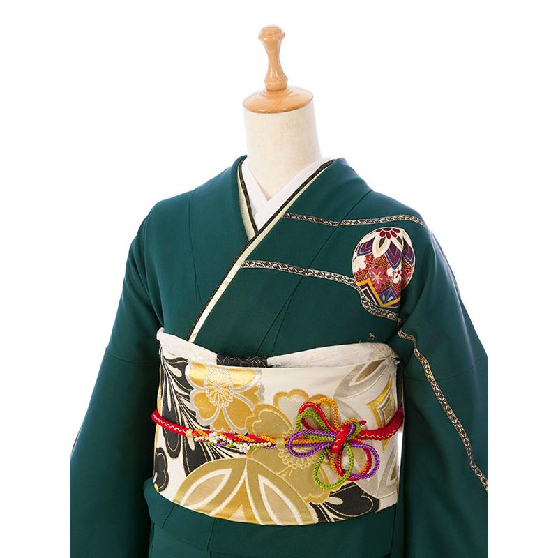 2〜12月】正絹振袖|着物レンタル|153〜165cm|振袖フルセット(グリーン