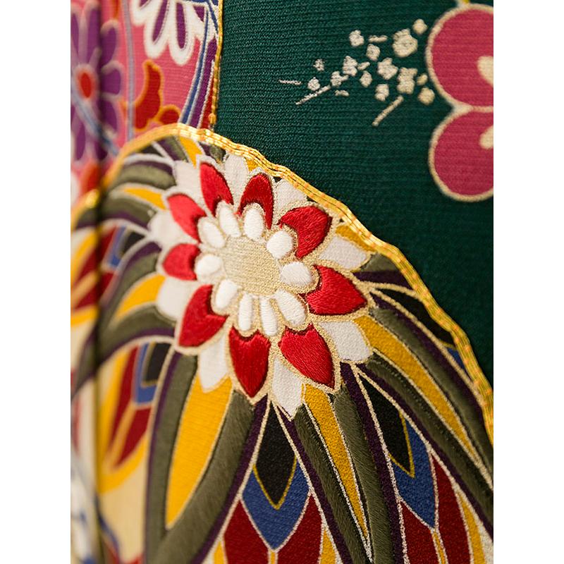 2〜12月】正絹振袖|着物レンタル|153〜165cm|振袖フルセット(グリーン