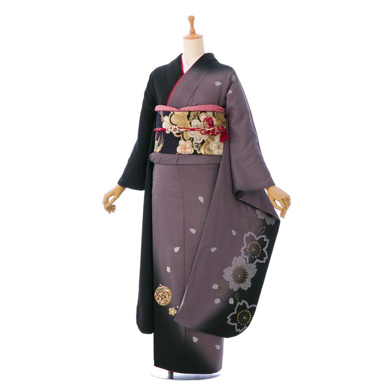 2〜12月】正絹振袖|着物レンタル|153〜165cm|振袖フルセット(黒系