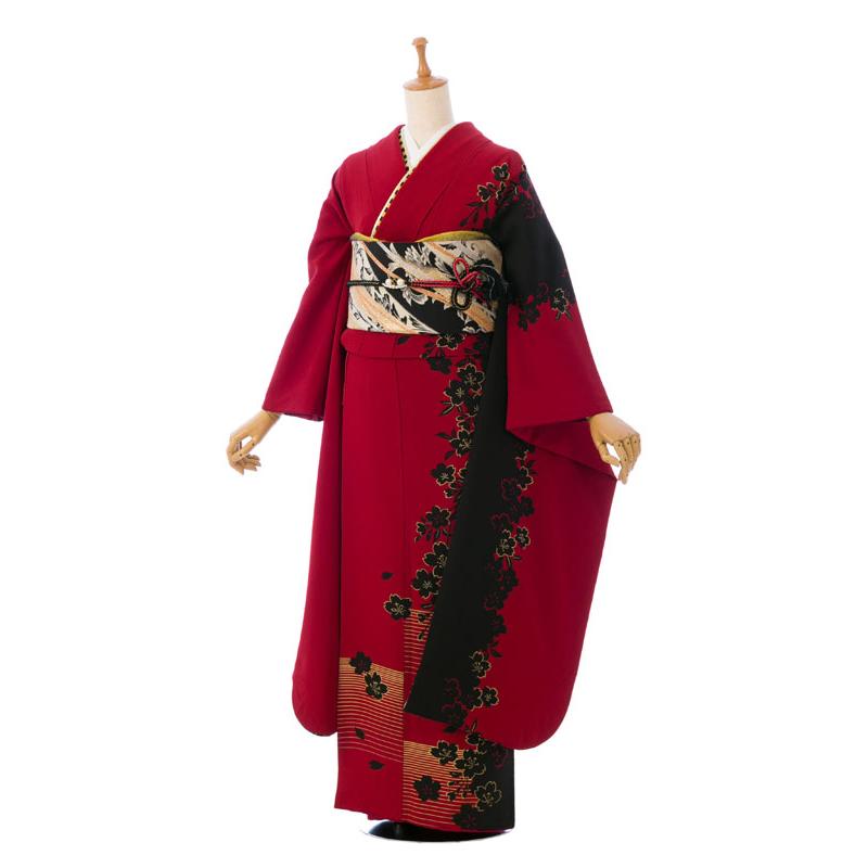 2〜12月】正絹振袖|着物レンタル|150〜163cm|振袖フルセット(赤系