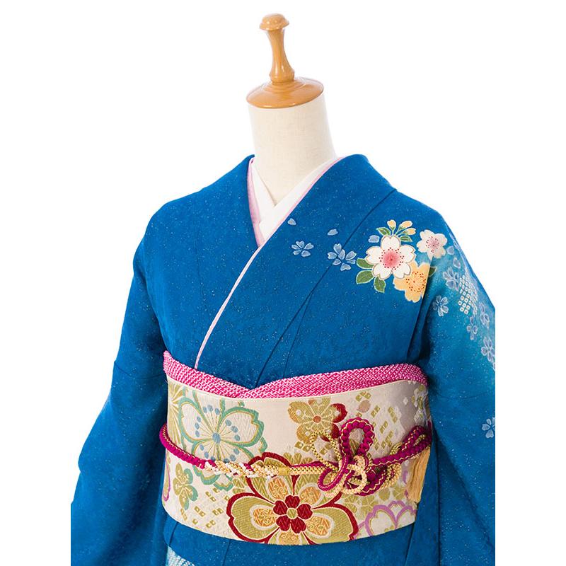 2〜12月】正絹振袖|着物レンタル|158〜170cm|振袖フルセット(青系