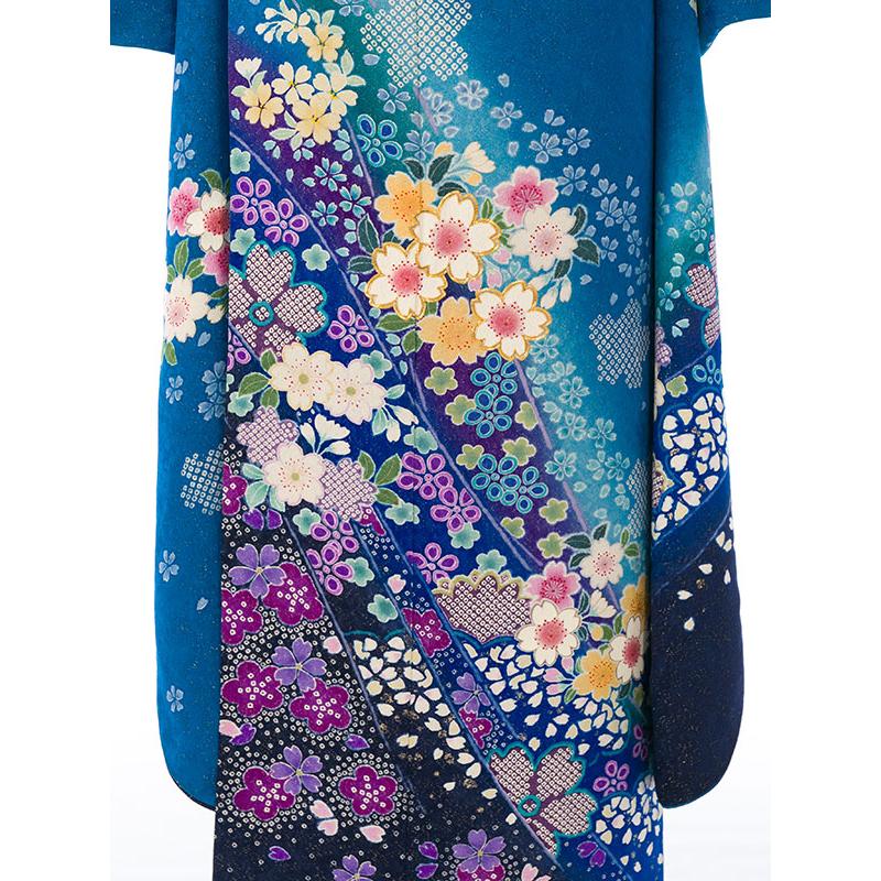 2〜12月】正絹振袖|着物レンタル|158〜170cm|振袖フルセット(青系