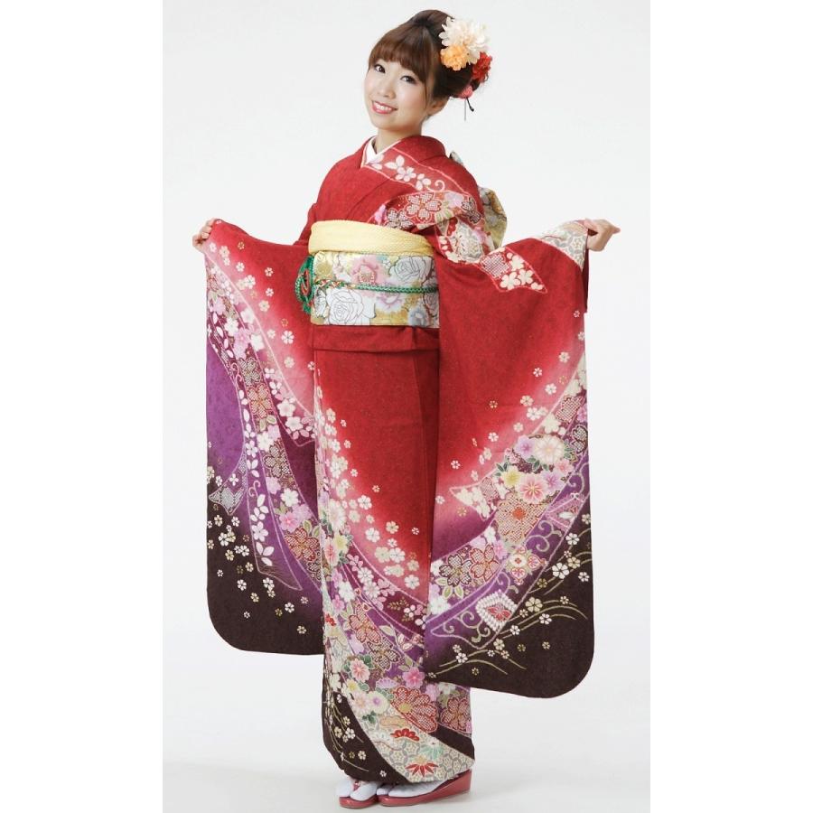 振袖レンタル（2月〜12月）赤地ラメ 結婚式 成人式 結納 卒業式 振袖