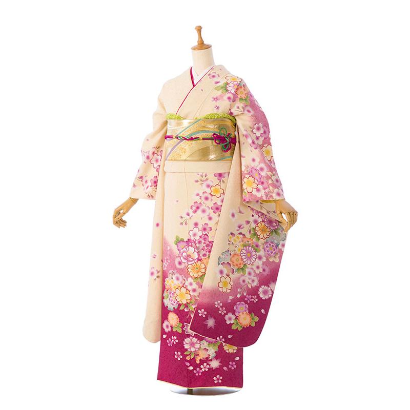 2〜12月】正絹振袖|着物レンタル|153〜165cm|振袖フルセット(白系