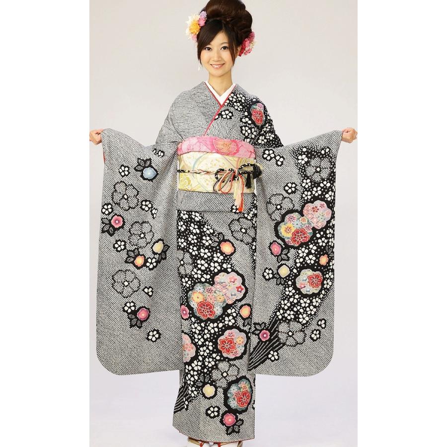 振袖レンタル 1月 5s932 黒地 結婚式 成人式 結納 卒業式 レンタル着物 振袖 貸衣装 フルセット 小物一式つき 振り袖 往復送料無料 新品足袋プレゼント Hac5s932ss E きものレンタル Yahoo 店 通販 Yahoo ショッピング
