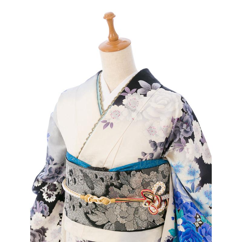 2〜12月】正絹振袖|着物レンタル|163〜170cm|振袖フルセット(白系