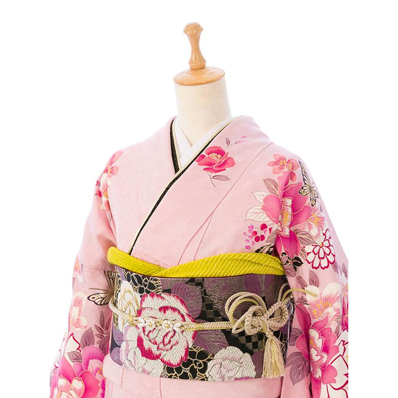 2〜12月】正絹振袖|着物レンタル|153〜165cm|振袖フルセット(ピンク系