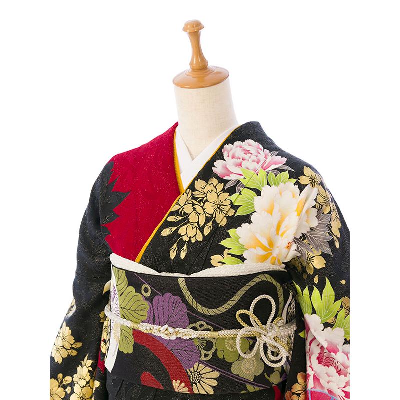 2〜12月】正絹振袖|着物レンタル|153〜165cm|振袖フルセット(赤系