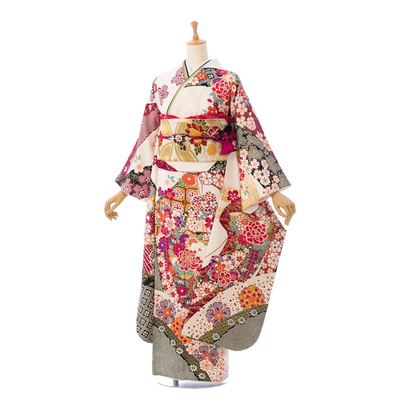 2〜12月】正絹振袖|着物レンタル|148〜160cm|振袖フルセット(白系