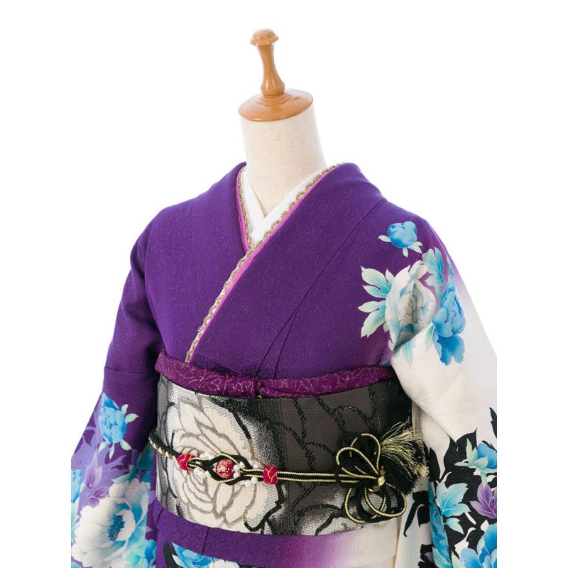 2〜12月】正絹振袖|着物レンタル|155〜168cm|振袖フルセット(紫系