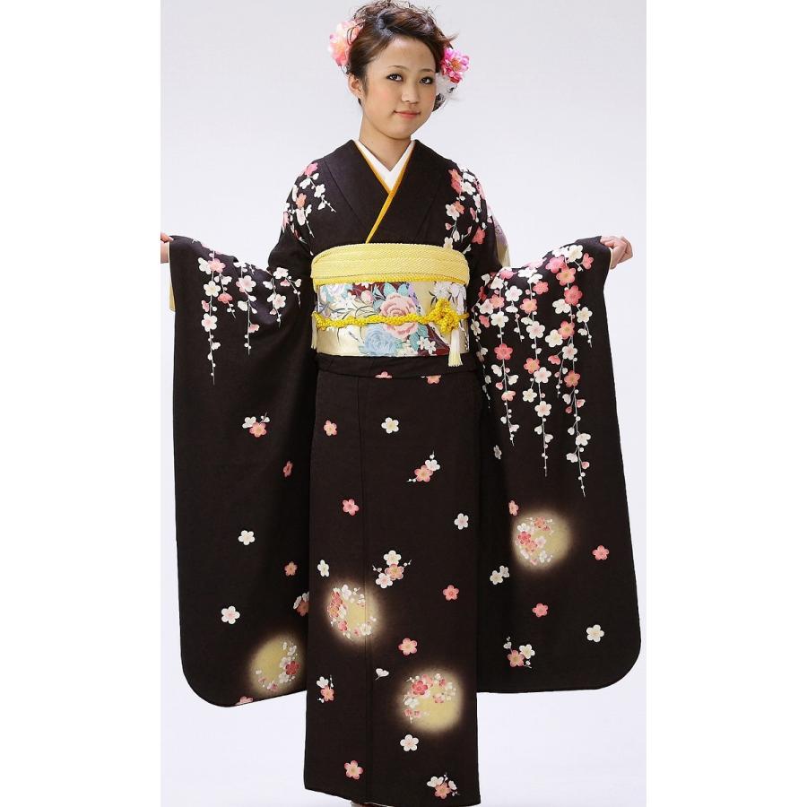 振袖レンタル 2月 12月 8s171 こげ茶地 結婚式 成人式 結納 卒業式 振袖 貸衣装 振り袖 往復送料無料 新品足袋プレゼント Hac8s171fs E きものレンタル Yahoo 店 通販 Yahoo ショッピング