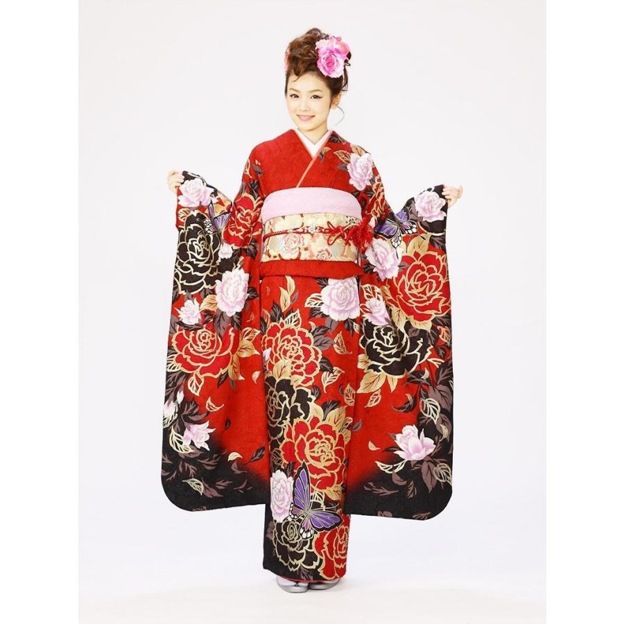 振袖レンタル 2月〜12月 赤地 結婚式 成人式 結納 卒業式 148〜158cm
