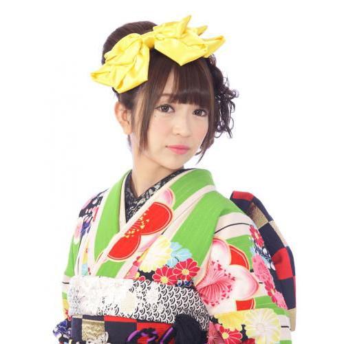 レンタル】【紅一点】花玉ストライプ柄の振袖フルセット(緑系)|普通