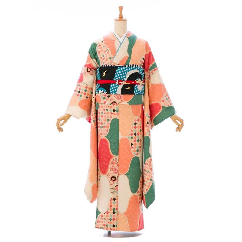 2月〜12月【振袖レンタル】モダンアンテナ (ピンク系)|普通サイズ 結婚