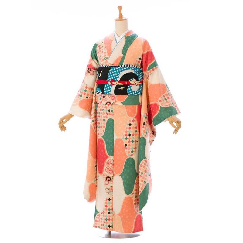 2月〜12月【振袖レンタル】モダンアンテナ (ピンク系)|普通サイズ 結婚