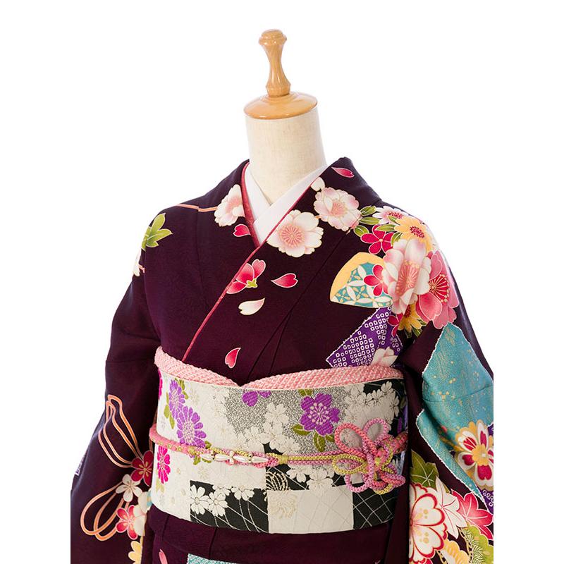 2〜12月】正絹振袖|着物レンタル|153〜165cm|振袖フルセット(紫系