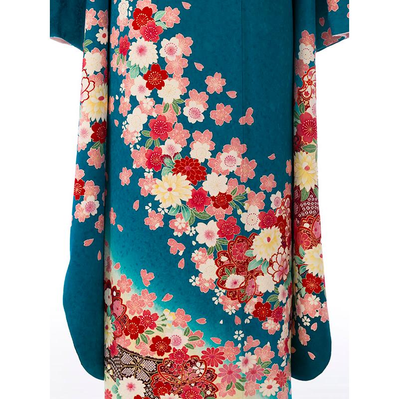 2〜12月】正絹振袖|着物レンタル|153〜165cm|振袖フルセット(緑 2〜12月】正絹振袖|着物レンタル|153〜165cm|振袖フルセット(緑
