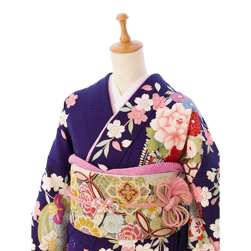 2〜12月】正絹振袖|着物レンタル|155〜165cm|振袖フルセット(紫系