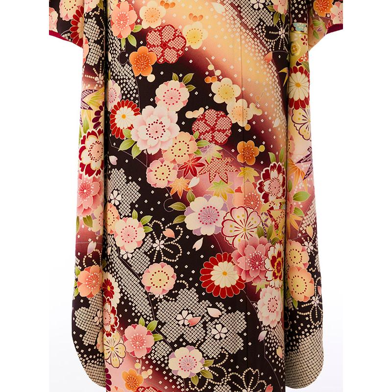 2〜12月】正絹振袖|着物レンタル|155〜165cm|振袖フルセット(茶 2〜12月】正絹振袖|着物レンタル|155〜165cm|振袖フルセット(茶