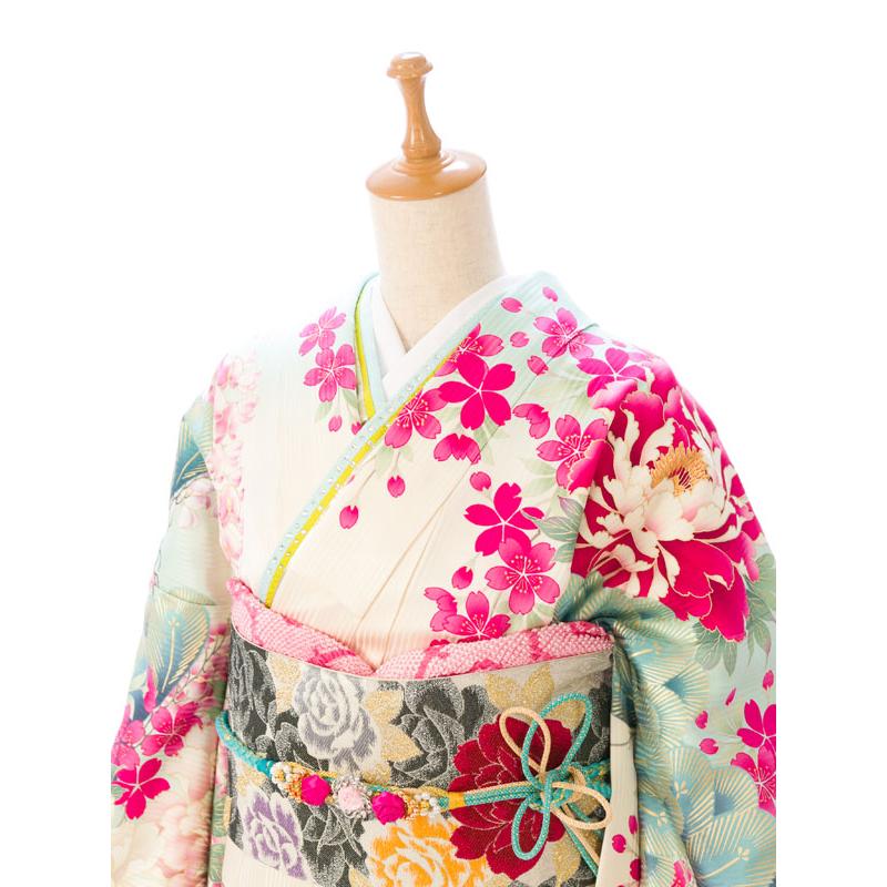 2〜12月】正絹振袖|着物レンタル|153〜165cm|振袖フルセット(白系
