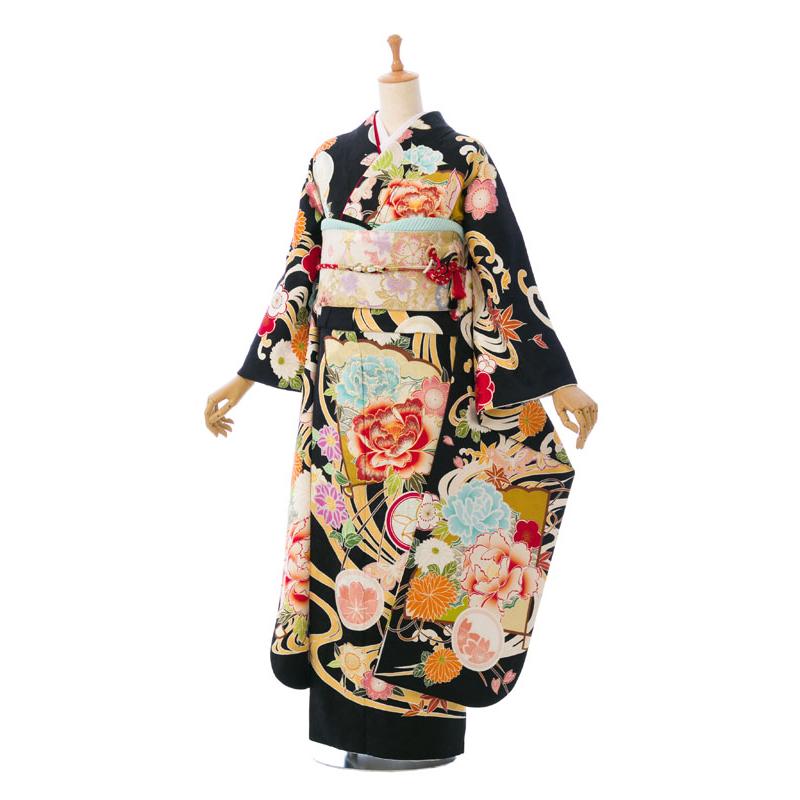 2〜12月】正絹振袖|着物レンタル|158〜170cm|裄長|振袖フルセット