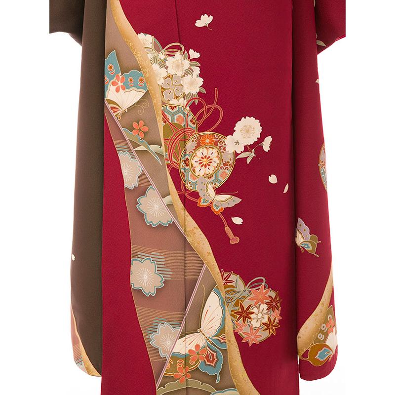 2〜12月】正絹振袖|着物レンタル|160〜170cm|振袖フルセット(赤系