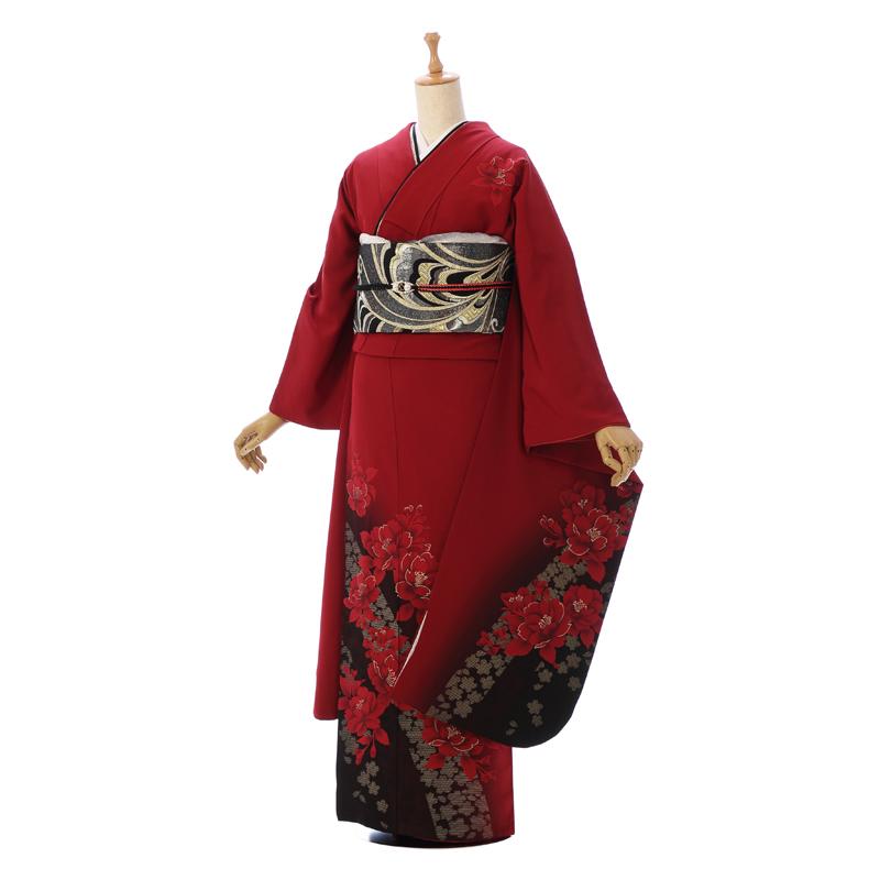 2〜12月】正絹振袖|着物レンタル|153〜165cm|振袖フルセット(赤系