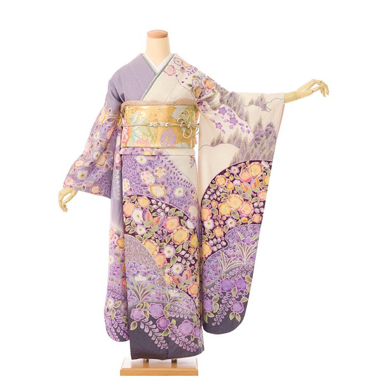 150~159cmぐらいの方が適応サイズ　振袖フルセット 2〜12月】正絹振袖|着物レンタル|裄長|158〜168cm|振袖フルセット(白系