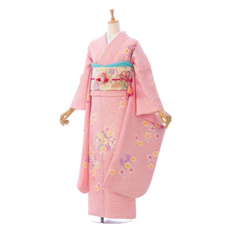 2〜12月】正絹振袖|着物レンタル|153〜165cm|振袖フルセット(ピンク系 