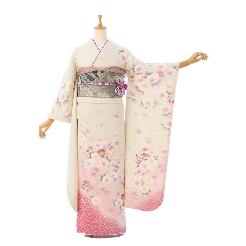 2〜12月】正絹振袖|着物レンタル|153〜165cm|振袖フルセット(白系