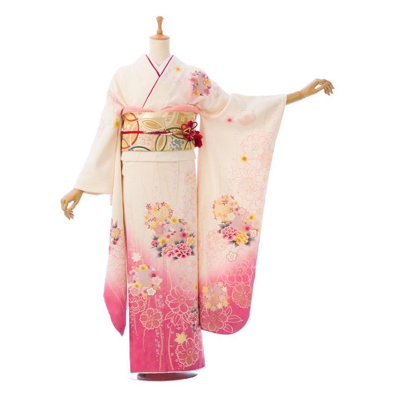 2〜12月】正絹振袖|着物レンタル|153〜163cm|振袖フルセット(白系