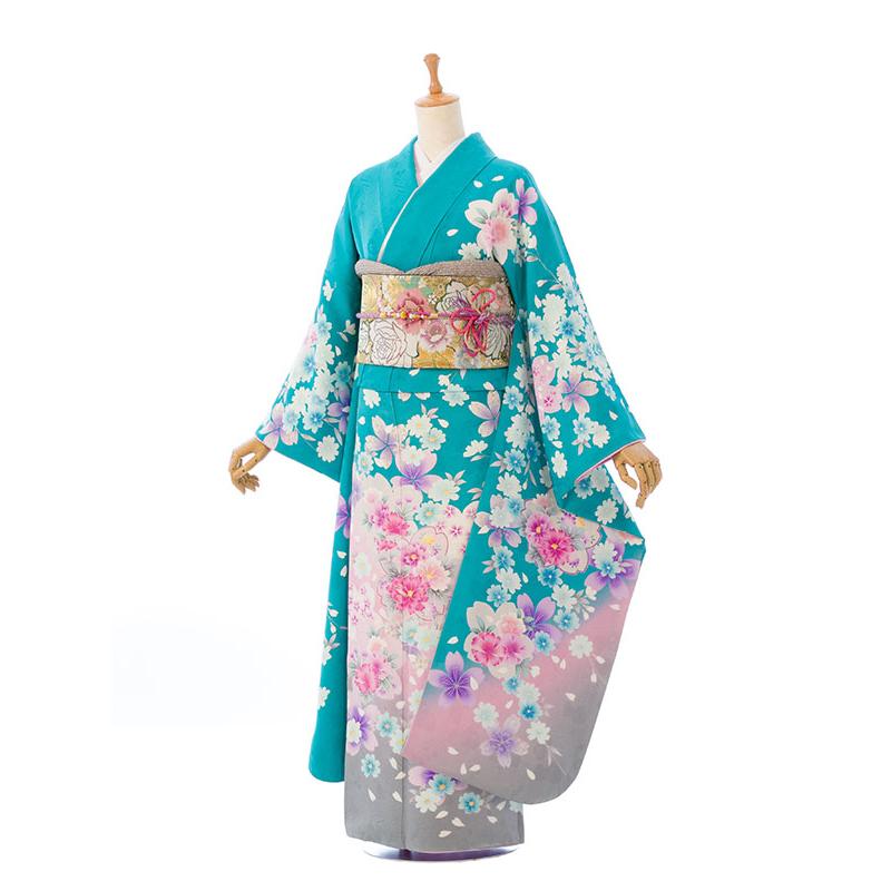Noahh　振袖5点セット168.5cm◆フルセット成人式前撮りSZ58 2〜12月】正絹振袖|着物レンタル|裄長|155〜168cm|振袖フルセット