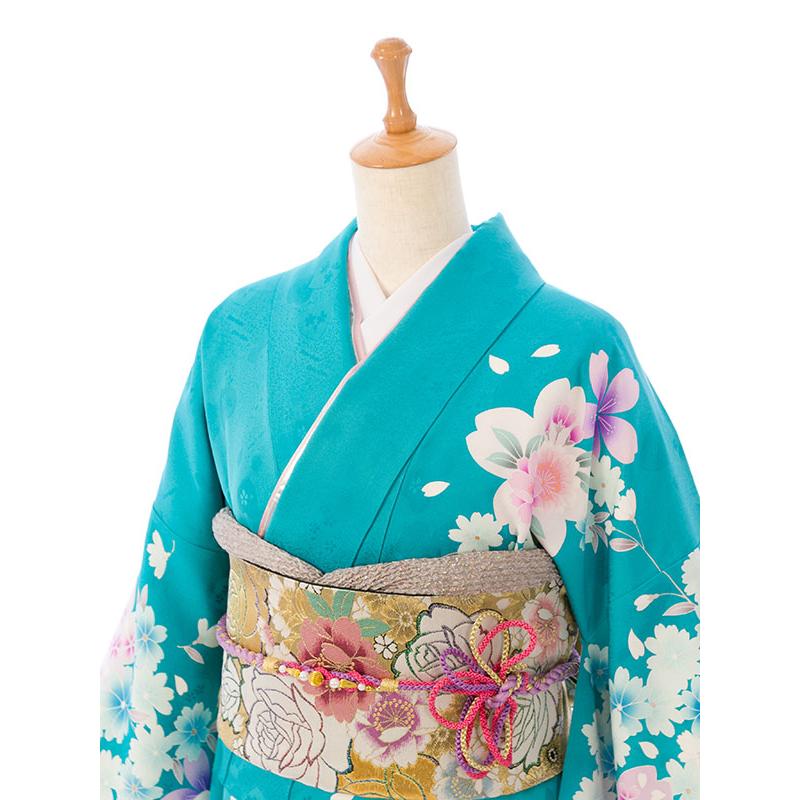 正絹振袖5 Mサイズ⭐︎2/28までに出品 2〜12月】正絹振袖|着物レンタル|裄長|155〜168cm|振袖フルセット