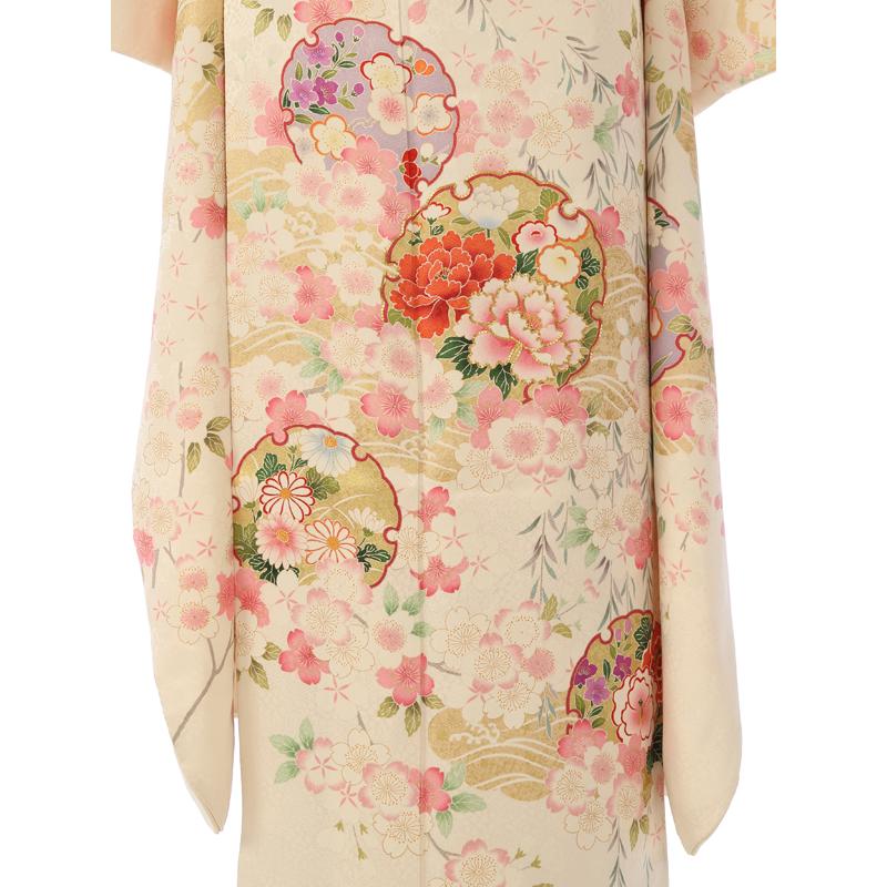 レンタル】トールサイズ|正絹|160〜168cm|振袖フルセット(白系)|大きい