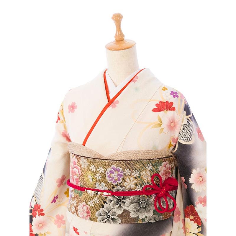 2〜12月】正絹振袖|着物レンタル|153〜165cm|振袖フルセット(白系