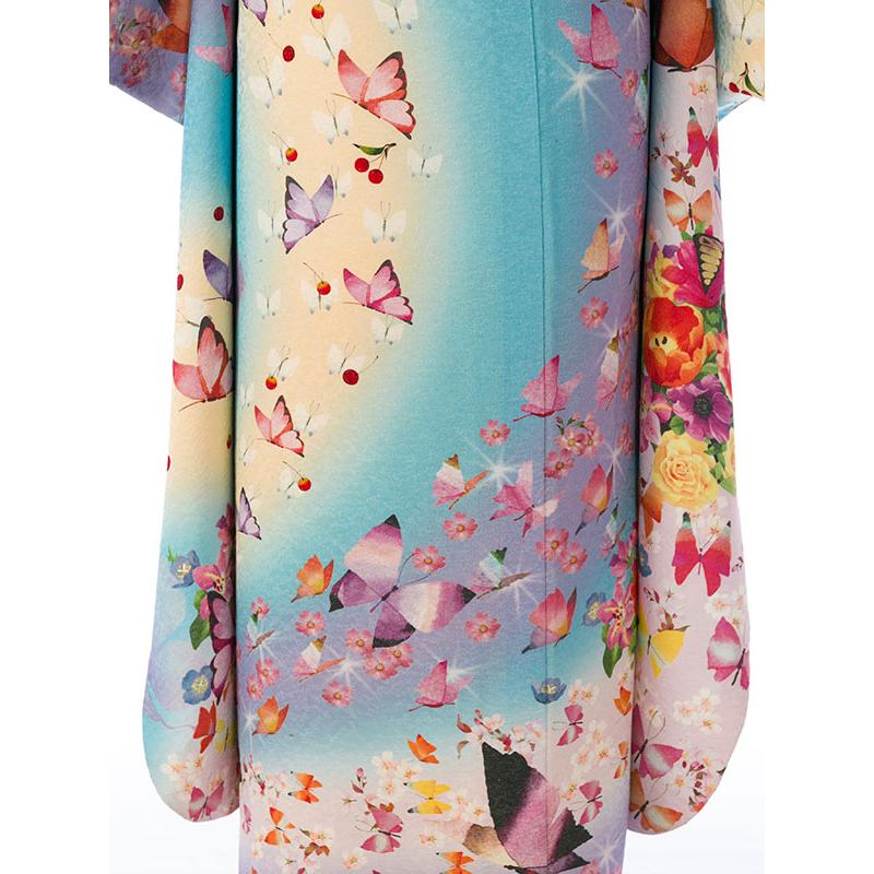 2〜12月】正絹振袖|着物レンタル|153〜160cm|振袖フルセット(水色系